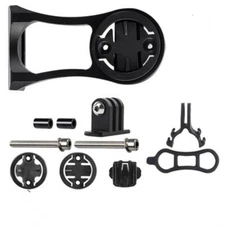 Bike Stem Extension Computer Mount Fr Garmin Edge GoPro GPS Holder Bracket Black
