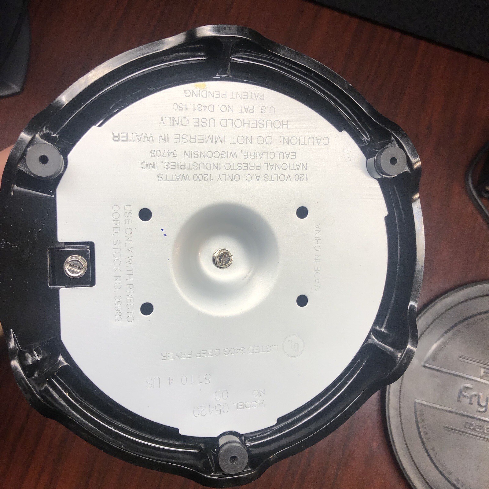 Vintage Presto 05420 FryDaddy Electric Deep Fryer w/ Lid & Cord