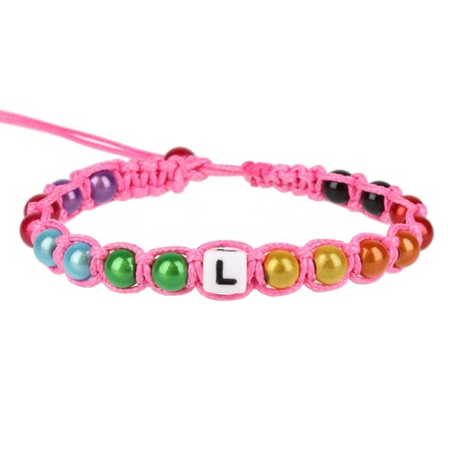Pulsera de amistad personalizada nombre carta mensaje alfabeto cuentas amigos regalo - Imagen 33 de 113