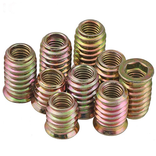 Metric M6 M8 M10 Wood Threaded Insert Nuts Furniture Fixing Screws Hex Drive - Picture 10 of 14