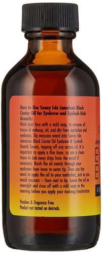 Sunny Isle Jamaican Black Castor Oil Eyebrow & Eyelash Growth Serum - 2 oz - Picture 3 of 8