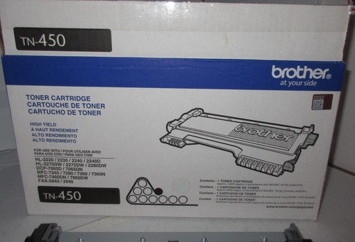 EMPTY Brother TN-450 Premium Printer Toner Cartridge Genuine OEM for Refill Virg - Zdjęcie 5 z 7