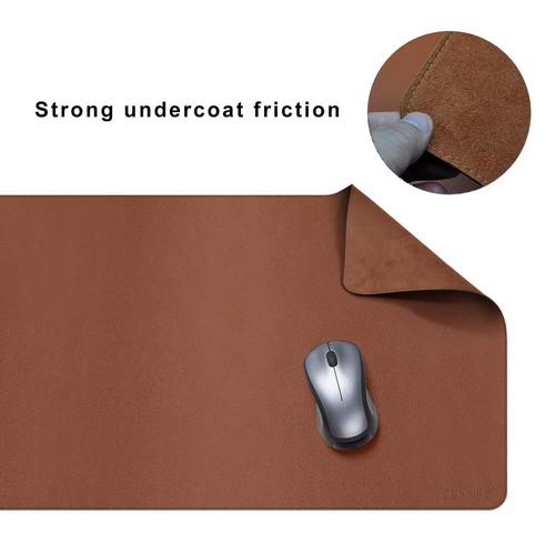 Tapis de bureau en cuir100x50cm tapis de souris Sous main bureau antidérapant... - Afbeelding 5 van 8