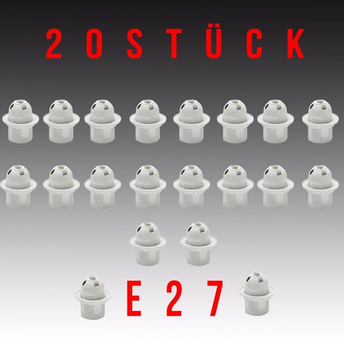 Lampen Sockel E14 E27 Porzellan Kunststoff Fassung Adapter Sockel Lampenfassung - Bild 24 von 53