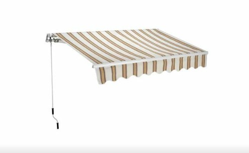 Tenda da sole barra quadra avvolgibile per esterno con rullo 300x200 cm a righe - Foto 5 di 11