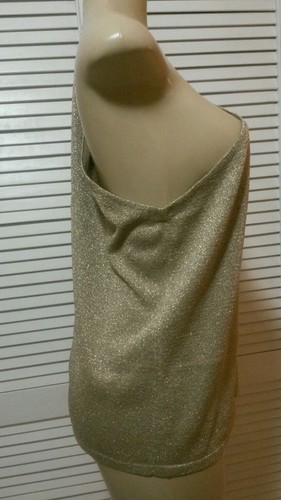 Suéter Ralph Lauren Oro Metálico Un Hombro, Sin Mangas Talla XL $129.99 - Imagen 4 de 6