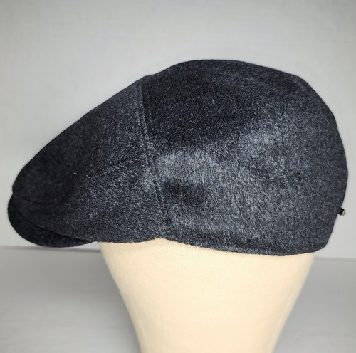 Stetson Wool/Cashmere Newsboy Cabbie Driving Hat Men's Size Medium Dark Grey EUC - Picture 4 of 12