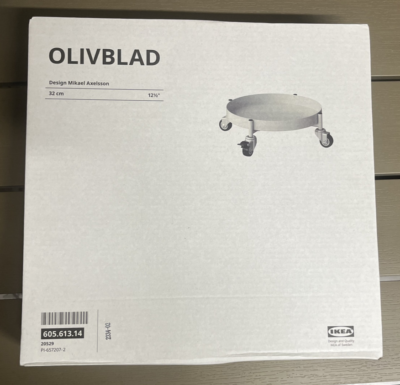 IKEA OLIVBLAD Plant Stand On Wheels light grey, 32 cm, 12 2/3