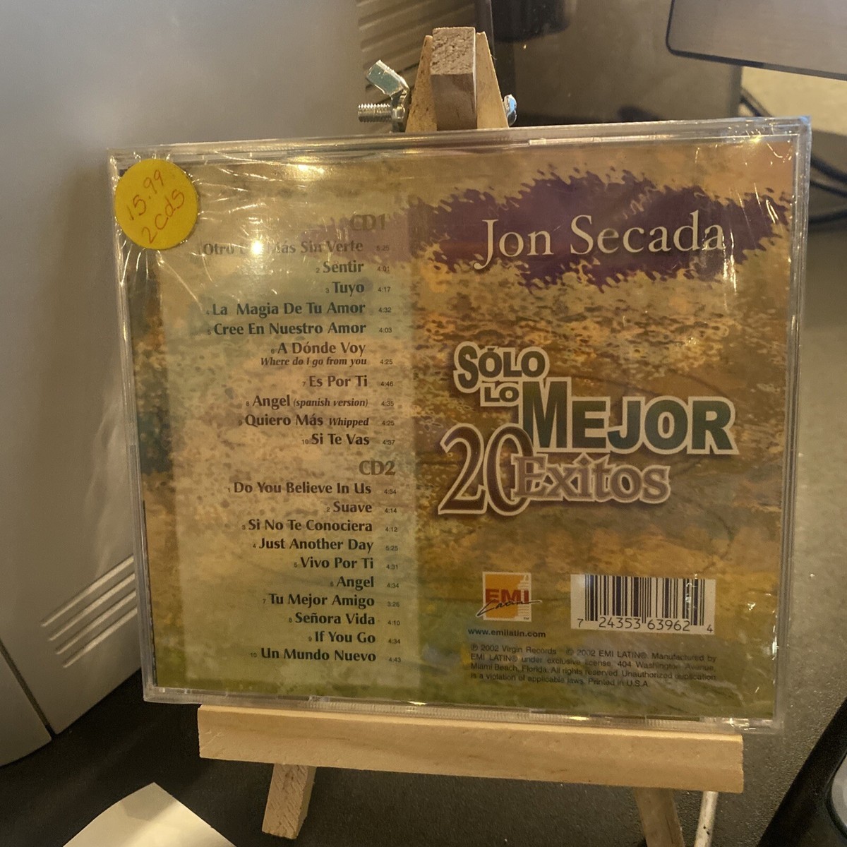 JON SECADA - Solo Lo Mejor 20 Exitos: Jon Secada - 2 CD JON SECADA - Solo Lo Mejor 20 Exitos: Jon Secada - 2 CD