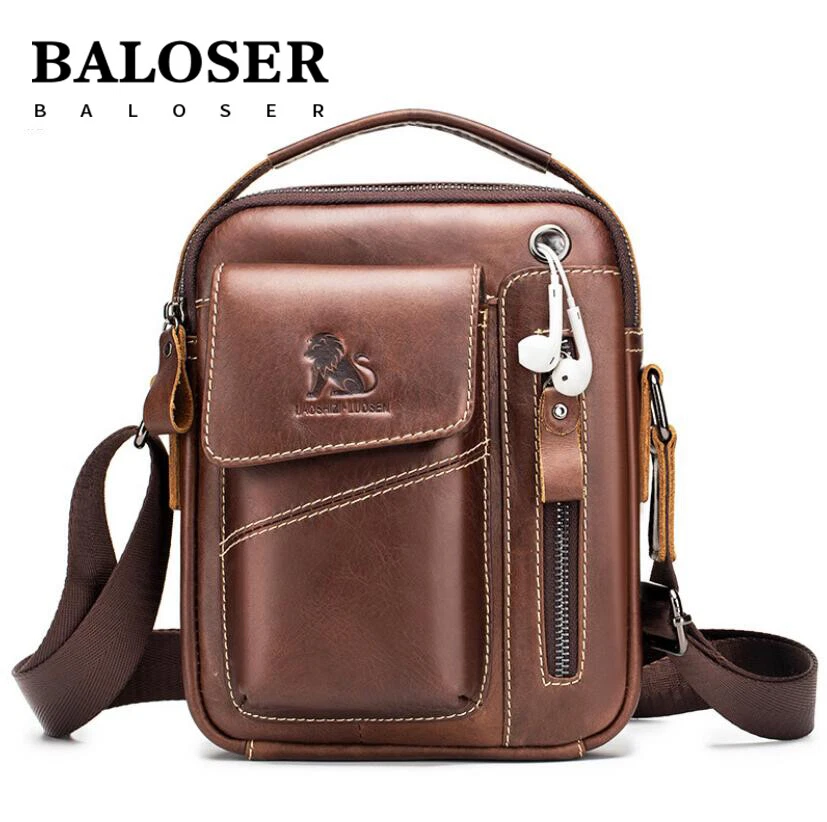 Mens leather shoulder bags ebay sale