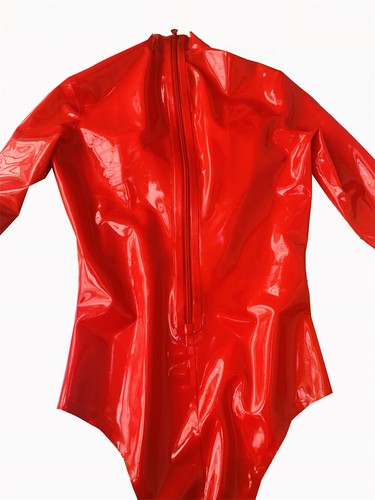 Latex gummi swimsuit 3D breast cut back zip 0.4mm beach wear - Picture 7 of 7