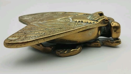 Victorian Brass Fly Match Safe Striker Aschenbecher Hinged Vintage Antique - Bild 13 von 14