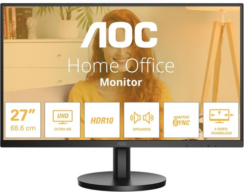 Monitor Professionnel AOC UHD 4K De 27 " Haut-Parleurs HDR10 3840x2160 60Hz - Photo 2/7