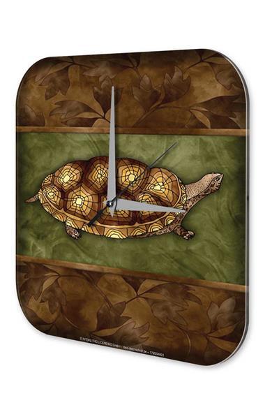 Wanduhr Deko Kinderzimmer Schildkröte braune Blätter Dekouhr 25x25 cm Wanduhr Deko Kinderzimmer Schildkröte braune Blätter Dekouhr 25x25 cm