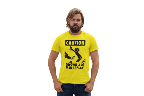 Grown A** Men at Play (RC T-Shirt in Yellow and Black) - Picture 17 of 17