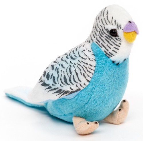 Wellensittich grün/ blau - 12 cm - Unitoys- Vogel - Kuscheltier - Bild 3 von 4