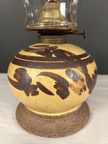 Vintage Potpourri Studio Kunstkeramik Steinzeug Öllampe rustikal signiert - Bild 2 von 8