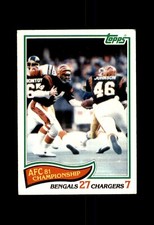 1982 TOPPS FOOTBALL AFC CHAMPIONSHIP #7 BENGALS CHARGERS