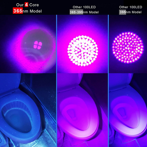 Black Light Flashlight, 365NM Rechargeable Filtered UV Flashlights with High Pow - Picture 8 of 12