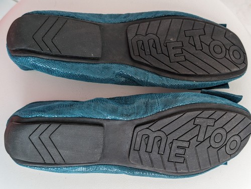 Me too NWOB teal blue leather flat balets size 8 M - Picture 7 of 7