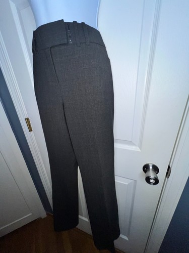 Pantalones de vestir acampanados The Limited para mujer 8 Cassidy Fit gris lana a cuadros M - Imagen 12 de 15