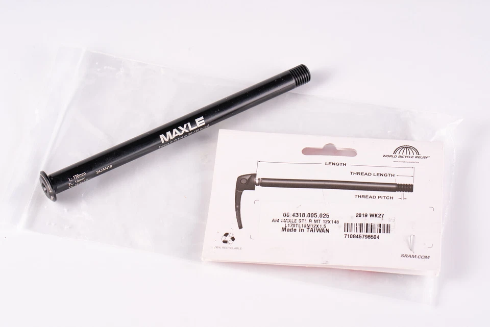 Pincho de eje de liberación rápida para bicicleta Sram Maxle Stealth 170 mm rosca M12x1,5 10 mm Foto 2 de 4