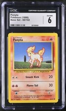 POKEMON Ponyta Base Set 60/102 Regular 1999 Base Set CGC 6