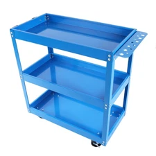 3 Tier Rolling Mechanic Tool Cart,Heavy Duty Steel Utility Cart w/Lockable Wheel