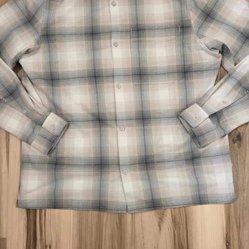 Lululemon Shirt Mens XL Brown Plaid Brushed Woven Overshirt Flannel Button Up - Picture 2 of 10