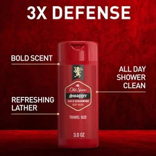 Refreshing Body Wash for Men, 3X Defense, 24/7 Shower Fresh with Long Lasting S
