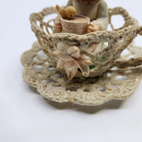 2004 Precious Moments Avon Exclusive Crocheted Just My Cup Of Tea Sharing No Box - Picture 7 of 12