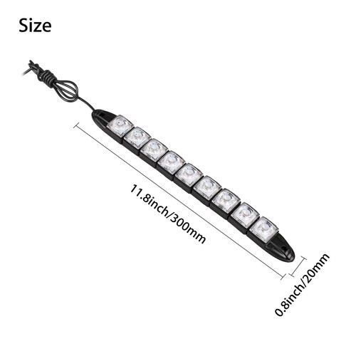 Tira de luces de arco de navegación 2 piezas 9 LED para barco marino yate pontón rojo verde 12 V - Imagen 11 de 12