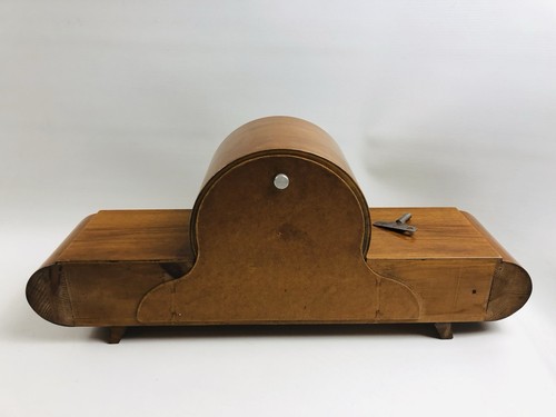 Tischuhr Kaminuhr mit Holzgehäuse Vintage 50/60er Jahre Gongschlag, funktioniert - Bild 6 von 10