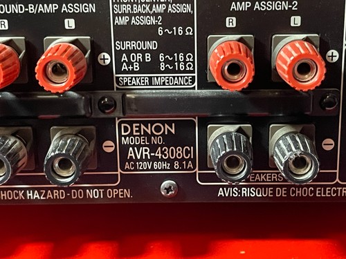 DENON AVR-4308CI 7.1 Channel AV Surround Receiver- No remote. - Picture 11 of 12