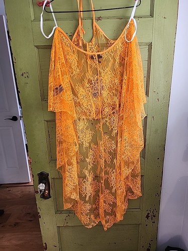 Michael Costello X Revolve Olly Top Arancione Copricostume da Bagno Pizzo Medium - Foto 6 di 11