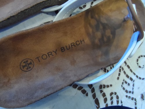 Neu Tory Burch Miller Cloud Kork braun/weiß Leder Größe 9B - Bild 7 von 16