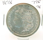 1878 7TF, reverse of 1878 Morgan dollar.  AU/BU cleaned coin