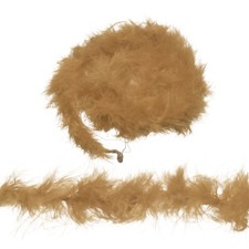 4 Pcs 2.2 Yards Feather Boa, Colourful Feather Boas Bulk, Light Brown