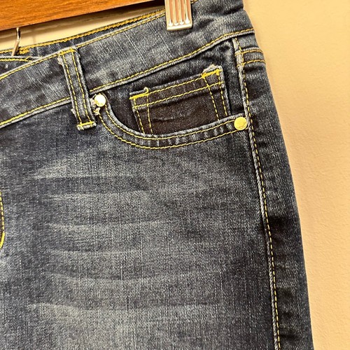 Joe’s Jeans Girls Size 12 Denim Skirt | Asymmetrical Crossover Waist 14” Length - Picture 3 of 12