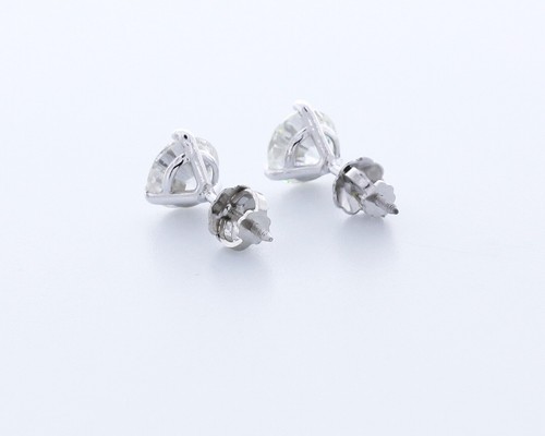 DIAMANTI CREATI IN LABORATORIO 1,5 CT D/VS2 TAGLIO TONDO ORO BIANCO 14K BORCHIE CLASSICHE 3 PUNTE - Foto 4 di 4