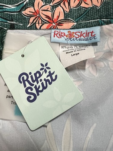 RipSkirt Hawaii Vintage Bali Jungle Wrap Skirt Large Tropical Floral Adjustable - Picture 9 of 10