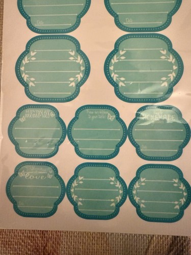 The Pioneer Woman Mason Jar Labels 72 Count Teal Green Easy Peel Crafts Bakery - Picture 4 of 6