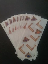 Creative Memories ~ Lot of Eight Studio Stickers ~ 2" x 5" Dreidels 