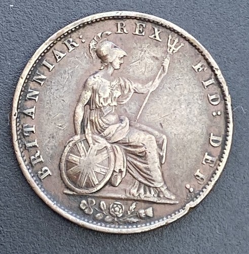 1837 Half Penny William VI Copper Coin Lot G3 - Picture 2 of 2