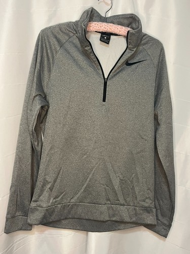 Nike Dri-Fit grau 1/4 Reißverschluss Langarm Pullover Sweatshirt Größe Small - Bild 1 von 3