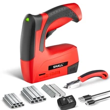 Electric Staple Gun, 3 in 1 Cordless Upholstery Stapler Nail Gun for Wood, 4V...