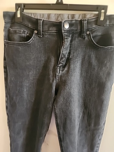 Lee Jeans Damen 12 Medium schwarz Denim entspannt gerades Bein hohe Taille Stretch - Bild 3 von 10