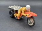Vintage 1972 Hot Wheels Original RRRumblers ROAMIN CANDLE orange bike TAN DRIVER
