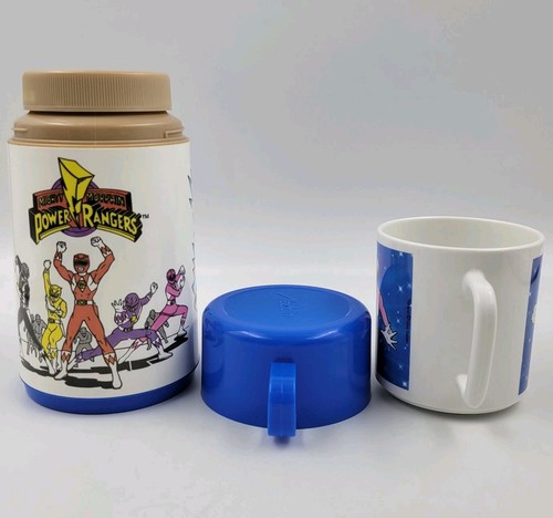 LOTE DE COLECCIÓN 1990 Mighty Morphin Power Rangers 1994 plato taza cuenco y termo MMPR - Imagen 9 de 12