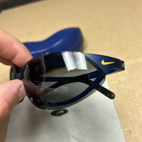Vintage Nike V6 701 Sonnenbrille durchscheinend blaues Gestell schwarze Gläser - Bild 9 von 22